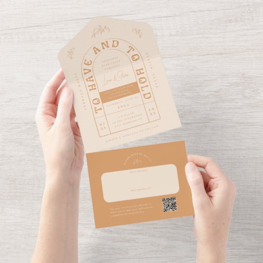 San Miguel Faire-part de mariage avec carte RSVP (Déchirure)