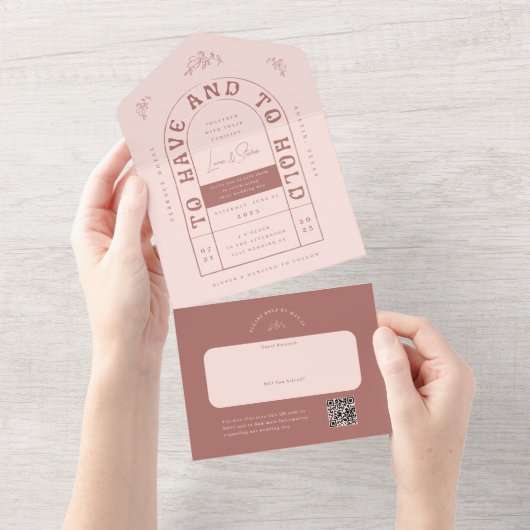 San Miguel Faire-part de mariage avec carte RSVP (Déchirure)