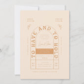 San Miguel Wedding Uitnodiging (Voorkant)