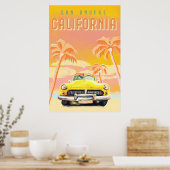San Onofre, California Sunset. Koel  Surf Poster (Keuken)