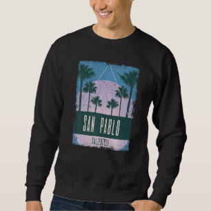 San Pablo Californië CA Vintage Vaporwave Retro 80 Trui