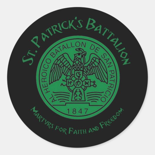 San Patricios Saint Patrick Battalion Ronde Sticker (Voorkant)