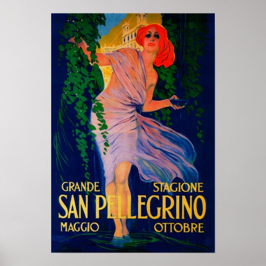 San Pellegrino Poster Vintage Europe (Devant)