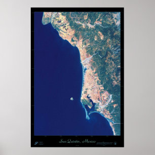 San Quintin, Baja California satellietposter Poster