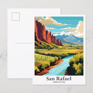 San Rafael Argentina Travel  Illustratie Briefkaart