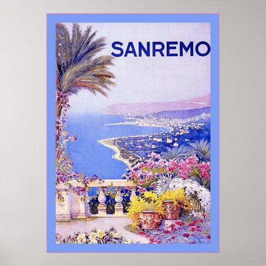 San Remo ~  Italiaans reisposter Poster (Voorkant)