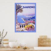 San Remo ~  Italiaans reisposter Poster (Keuken)