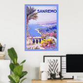 San Remo ~  Italiaans reisposter Poster (Thuiskantoor)