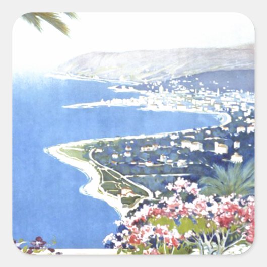  San Remo Italië Vierkante Sticker (Voorkant)