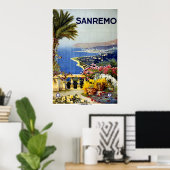 San Remo Italien Méditerranéen affiche de voyage 1 (Bureau à domicile)