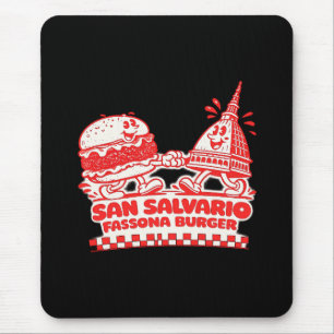 San Salvario Fassona Burger - Retro 30s Cartoon Muismat