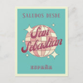 San Sebastián Espagne España Retro Carte postale V (Devant)