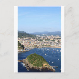 San Sebastian mooie schilderachtig kustlijn Briefkaart