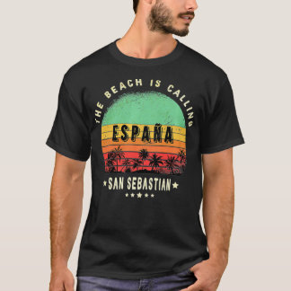 San Sebastian Spain Stadsvakantiepalm-boomgaard T-shirt