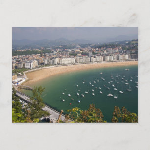 San Sebastian, Spanje. De Baskische stad San Briefkaart
