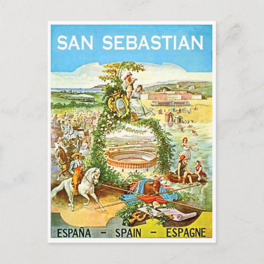 San Sebastian, Spanje, kunst, reizen Briefkaart (Voorkant)