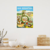 San Sebastian, Spanje, kunst, reizen Poster (Keuken)