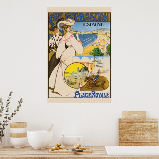 San Sebastian Spanje Reiskunst Poster (Keuken)