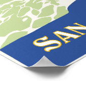 San Sebastian, vectorart retro is klein Poster (Hoek)