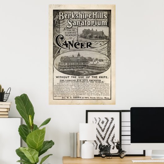  Sanatorium Ad uit 1899 Poster (Thuiskantoor)