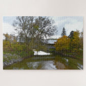 Sanborn Covered Bridge, Lyndon, Vermont Legpuzzel (Horizontaal)