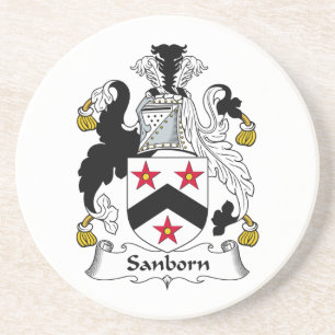 Sanborn Family Crest Zandsteen Onderzetter