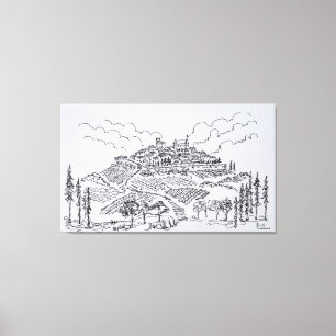 Sancerre Vineyards Loire Valley, Frankrijk Canvas Afdruk