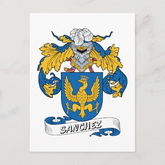 Sanchez Family Crest Briefkaart (Voorkant)