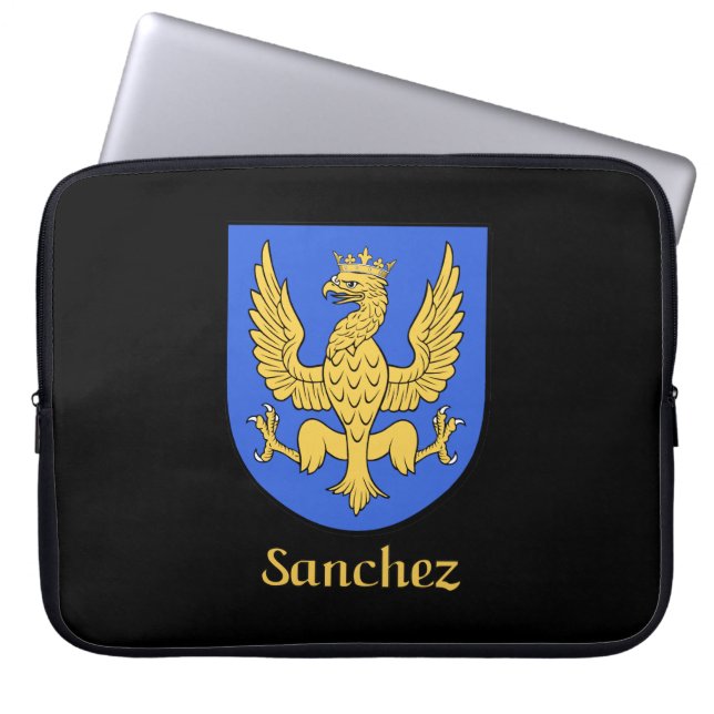 Sanchez Family Shield Electronics Bag Laptop Sleeve (Voorkant)