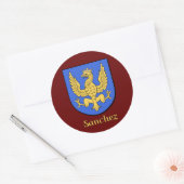 Sanchez Historical Family Shield Stickers (Envelop)