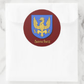 Sanchez Historical Family Shield Stickers (Tas)