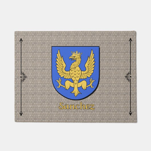 Sanchez Historisch Schild op Cobblestone Deurmat (Voorkant)