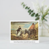 Sancho Panza en Don Quixote van Honore Daumier Briefkaart (Staand voorkant)