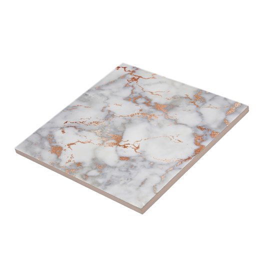 Sand Accents and White Abstract Pattern Tegeltje (Zijkant)