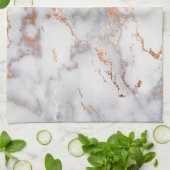 Sand Accents and White Abstract Pattern Theedoek (Gevouwen)