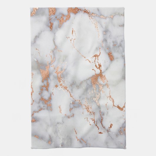 Sand Accents and White Abstract Pattern Theedoek (Verticaal)