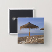 Sand Beach Chairs with Umbrella Vierkante Button 5,1 Cm (Voorkant /achterkant)