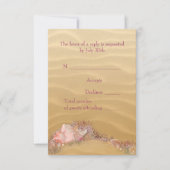 Sand Beach Seashells Beach Wedding RSVP (Devant)