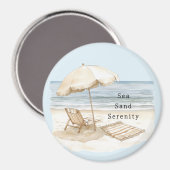 Sand Beach Serenity Umbrella Magneet (Voorkant / Achterkant)