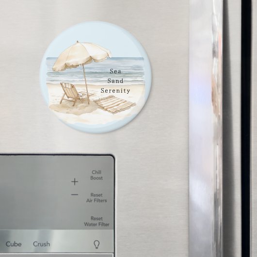 Sand Beach Serenity Umbrella Magneet (Insitu (Koelkast))