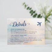 Sand Beach Wedding Details Accommodatie Reis Informatiekaartje (Staand voorkant)