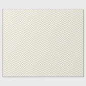 Sand Beige and White Large Chevron Pattern V Cadeaupapier (Vlak)