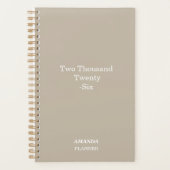 Sand Beige Planner with Spelled-out Year (Devant)