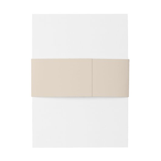 Sand Beige | Vast kleurhuwelijk Uitnodigingen Wikkel (Achterkant Voorbeeld)