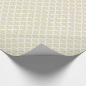 Sand Beige White Moroccan Quatrefoil Pattern #5 Cadeaupapier (Hoek)