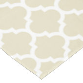 Sand Beige White Moroccan Quatrefoil Pattern #5 Tafelkleed (Gekanteld)