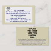 Sand Border Mission Statement Visitekaartje (Voorkant / Achterkant)