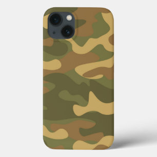 Sand Brown Green Camo iPhone 13 Hoesje