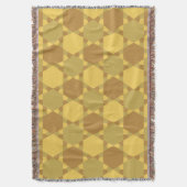 Sand Brown Star optische illusiontiepatroon Deken (Voorkant Verticaal)