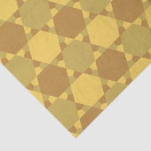 Sand Brown Star optische illusiontiepatroon Tissuepapier (Detail)